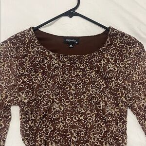 Burgendy Floral Women's Dress